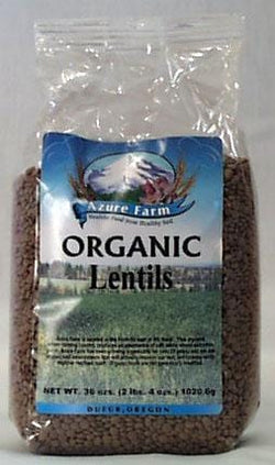 Azure Farm Lentils Green Organic - 4 x 36 ozs.