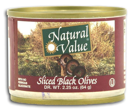 Natural Value Olives Black Sliced - 2.25 ozs.