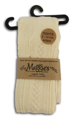 Maggie's Organics Natural Textured Tights 6-12 months - 1 pair