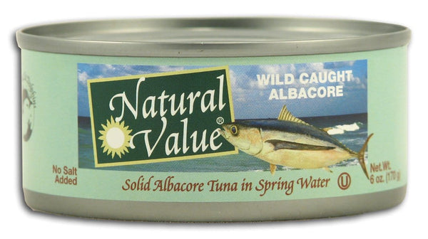 Natural Value Albacore Tuna No Salt - 6 ozs.