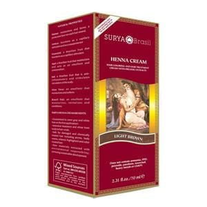 Surya Brasil Hair Color, Henna Cream, Light Brown - 2.31 floz