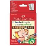 Faber Castell Pencils Short Jumbo Triangular Colored EcoPencils 12 ct