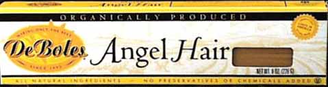 DeBoles Angel Hair Organic - 3 x 8 ozs.