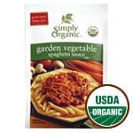 Simply Organic Garden Vegetable Spaghetti Sauce Gluten-Free 1.31 oz