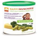 Happy Family Munchies Broccoli Kale & Cheddar Baked Organic 1.63 oz