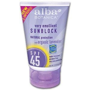 Alba Botanica Sunblock SPF 45 Water Resistant - 4 ozs.