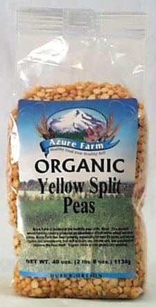 Azure Farm Yellow Split Peas Organic - 4 x 40 ozs.