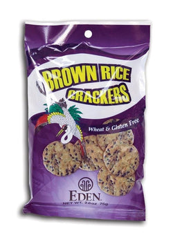 Eden Foods Brown Rice Crackers Tamari Wheat & Gluten Free - 2.6 ozs.