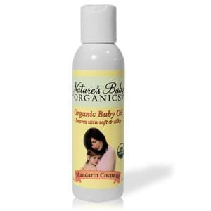 Nature's Baby Organics Baby Oil, Mandarin Coconut, Organic - 12 x 4 ozs.