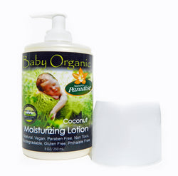 Nature's Paradise Organics Baby Moisturizing Lotion, Coconut, Organic - 12 x 6 ozs.