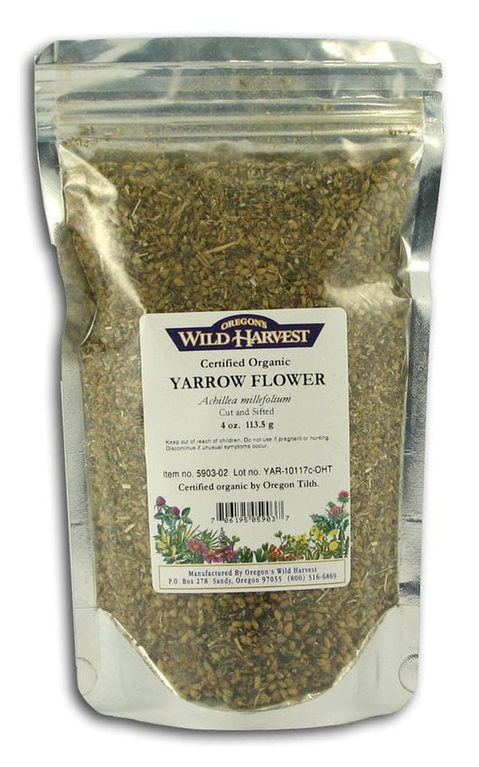 Oregon's Wild Harvest *Yarrow Flowers(Cut & Sifte, Organic - 4 ozs.