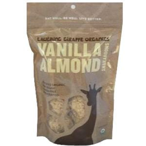 Laughing Giraffe Organics Vanilla Almond Snakaroon, Raw, Organic - 6 x 9.25 ozs.