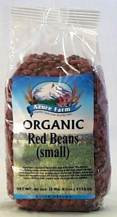 Azure Farm Red Beans Small Organic - 4 x 40 ozs.