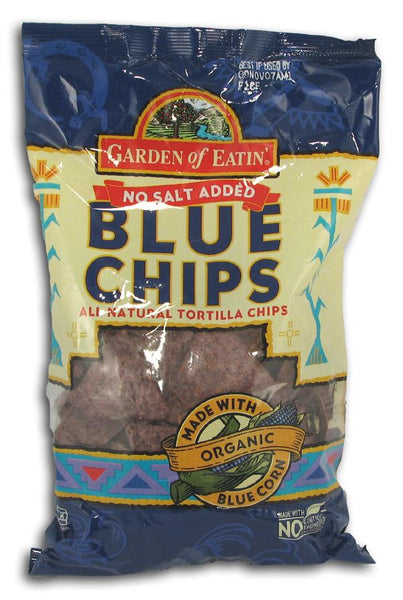 Garden of Eatin' Blue Corn Tortilla Chips No Salt - 3 x 8.1 ozs.