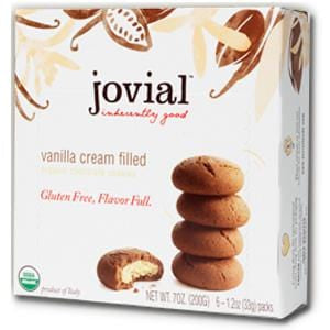 Jovial Foods Cookies, Chocolate, Vanilla Cream Filled, Gluten Free, Organic - 7 ozs.