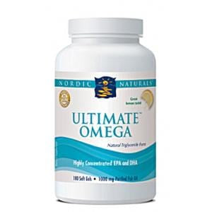 Nordic Naturals Ultimate Omega, Lemon Flavor 1000 mg - 180 softgels