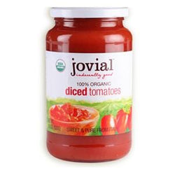 Jovial Foods Tomatoes, Diced, in Glass, Organic - 6 x 18.3 oz