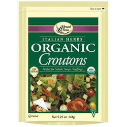 Edward & Sons Croutons Italian Herbs Organic - 3 x 5.25 ozs.