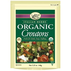Edward & Sons Croutons Italian Herbs Organic - 3 x 5.25 ozs.