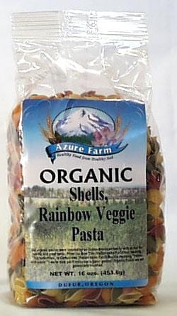 Azure Farm Shells Rainbow Pasta Organic - 4 x 16 ozs.