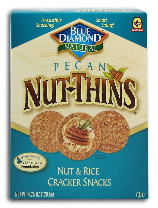 Blue Diamond Pecan Nut Thins - 12 x 4.25 ozs.