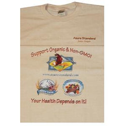 Azure Standard T-Shirt, Natural, Organic w/Organic/Non-GMO, Small - 1 each