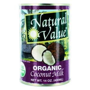 Natural Value Coconut Milk, Organic - 12 x 14 ozs.