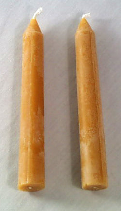 McLaury Apiaries Candles -PAIR Standard Taper Beeswax - 1 box