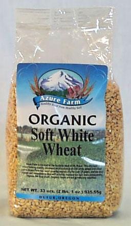 Azure Farm Wheat Berries Soft White Organic - 4 x 33 ozs.