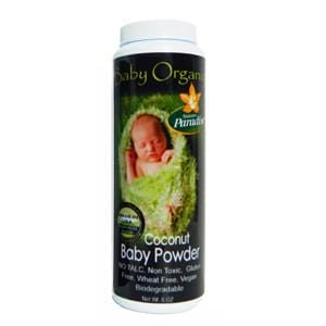 Nature's Paradise Organics Baby Powder, Coconut, Organic - 12 x 5.5 ozs.