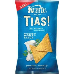 Kettle Foods TIAS! Zesty Ranch Corn Chips - 12 x 8 ozs.