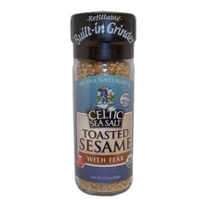 Celtic Sea Salt Sesame Salt Grinder, Flax, Organic - 2.1 ozs.