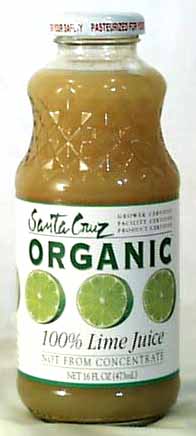 Santa Cruz Lime Juice 100% Organic - 16 ozs.