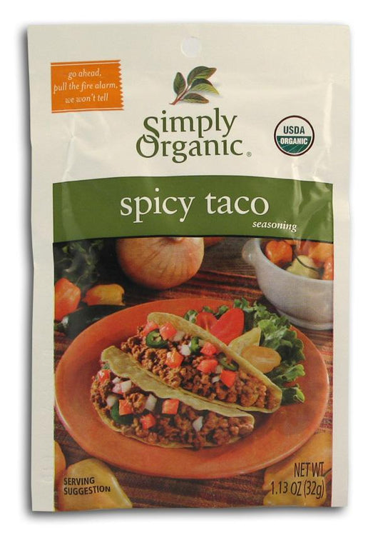 Simply Organic Spicy Taco Seasoning Organic - 3 x 1.2 ozs.