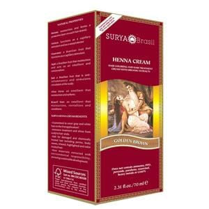 Surya Brasil Hair Color, Henna Cream, Golden Brown - 2.31 floz