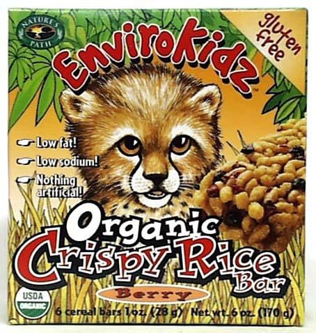 EnviroKidz Crispy Rice Bar Berry Organic - 6 x 6 ozs.