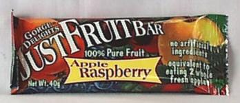 Gorge Delights Just Fruit Bar Apple Raspberry - 16 x 1.4 ozs.