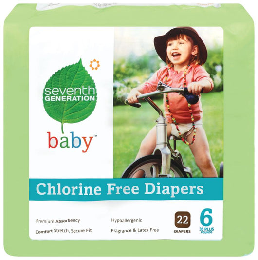 Seventh Generation Baby Diapers Stage 6 (35+ lbs) - 20 ct.