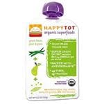 Happy Family Tots Green Beans Pears & Peas Organic Superfoods for Kids Stage 4 4.22 oz.