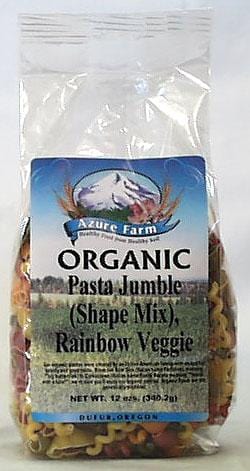Azure Farm Pasta Jumble Rainbow Pasta Organic - 4 x 12 ozs.