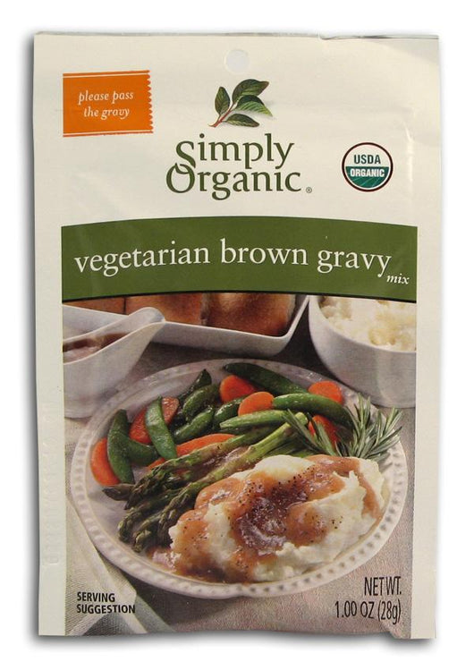 Simply Organic Vegetarian Brown Gravy Mix Organic - 3 x 1 oz.