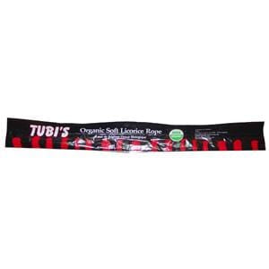 Tubi's Black Licorice Rope, Organic - 3 x 2 ozs.