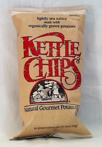 Kettle Foods Potato Chips Lightly Salted Organic - 15 x 5 ozs.