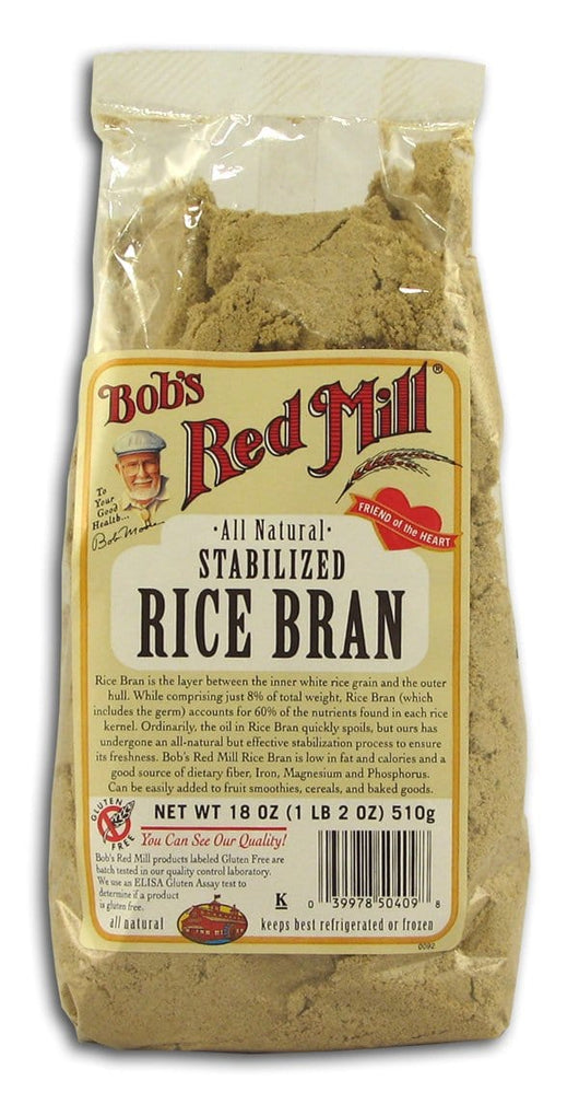 Bob's Red Mill Rice Bran Stabilized All Natural - 4 x 18 ozs.