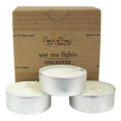 Vance Family Soy Candles Soy Candles, Tealight, Unscented, Non-GMO - 12 x Box of 16