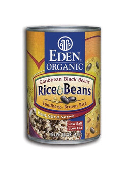 Eden Foods Rice and Caribbean Black Beans Organic - 12 x 15 ozs.