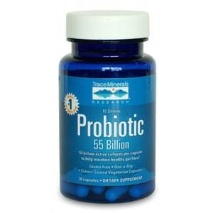 Trace Minerals Probiotic, 55 Billion - 30 caps