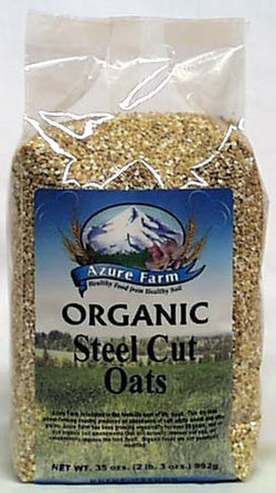 Azure Farm Steel Cut Oats (whole grain) Organic - 4 x 35 ozs.