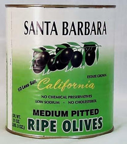 Santa Barbara Pitted Black Olives - 51 ozs.