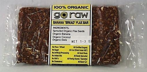 Go Raw Banana Bread Flax Bar - 30 x 1.7 ozs.